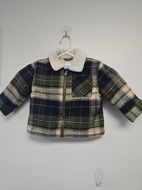 Cream/Green Plaid Gap Jacket, 18M B