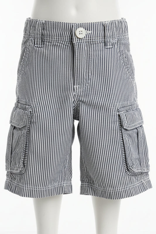 Grey/White Striped Arizona Shorts, 4T B
