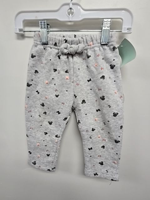 Grey/Pink Minnie Disney Baby Pants, 6M G