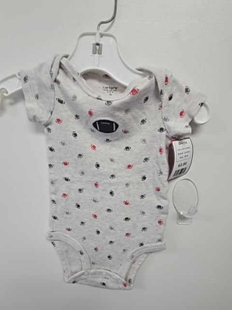Grey Football Carters Onesie, 3M B