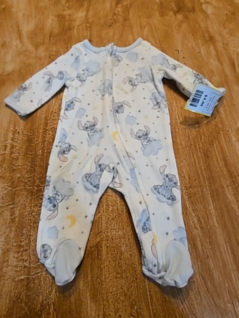 White/Blue Stitch Disney Sleeper, NB B