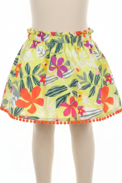 Green/Orange/Purple Flowers Wonder Nation Skort, 2T G