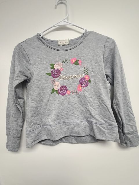 Grey Flower Btween Longsleeve Shirt, 8 G