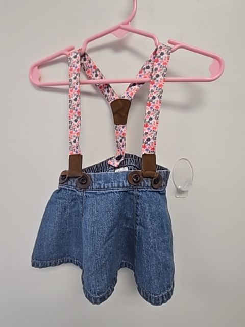 Blue Jean OshKosh Skirt W/Suspenders, 6M G