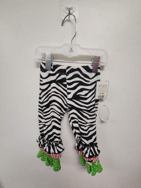 black/white Rare Editions Zebra Pants, 12M G