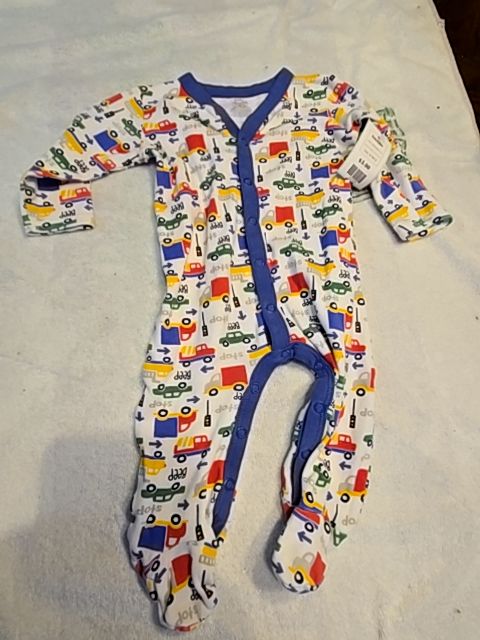 White/Blue Car Baby Elements Sleeper, 6-9M B