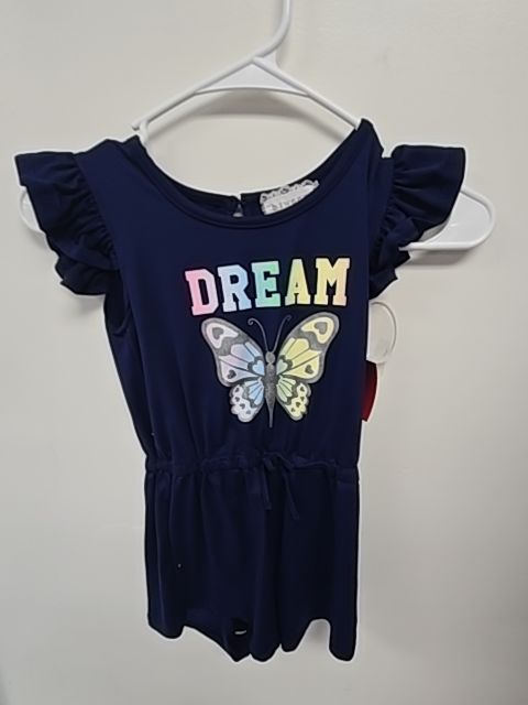Navy/Colorful Butterfly Btween Romper, 6 G
