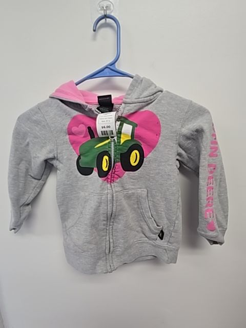 Grey/Pink/Green John Deere Jacket, 4T G
