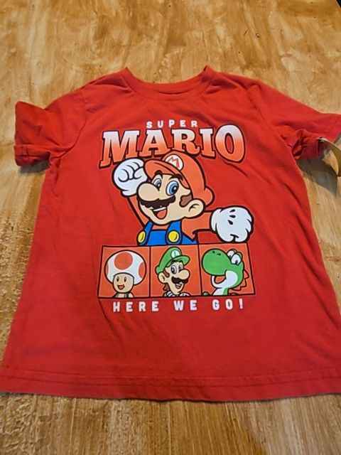 Red Mario Jumping Bean Shirt, 5T B