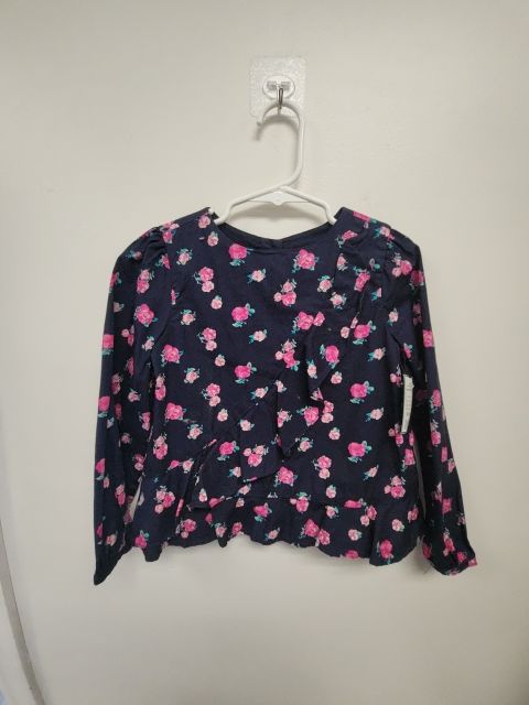 Navy/Pink Flower Janie And Jack Longsleeve Shirt, 5T G
