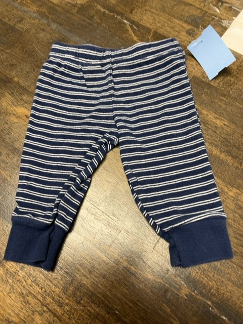 Navy/White Striped Carters Pants, 3M B