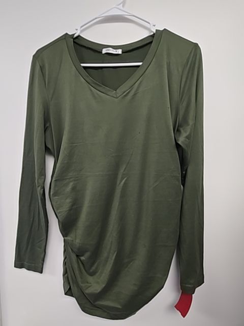 Green Ekouaer Maternity Longsleeve Shirt, Medium