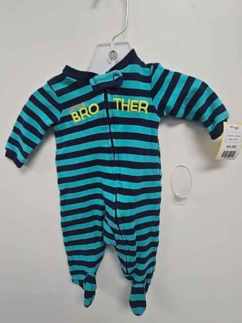 Navy/Blue Striped Carters Sleeper, NB B