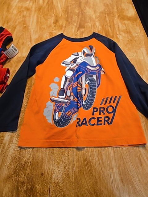 Orange/Navy Garanimals Longsleeve Shirt, 7 B