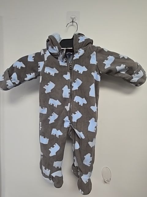 Grey/Blue Bear Carters Snow Suit, 3M B