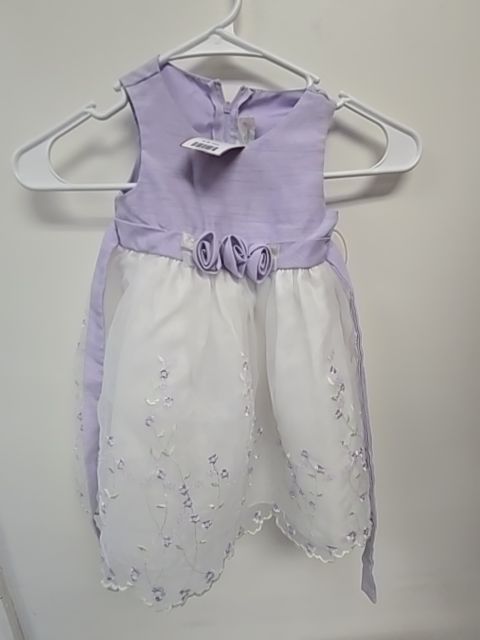 Purple/White Flowers Sophie Rose Holiday Dress, 18M G