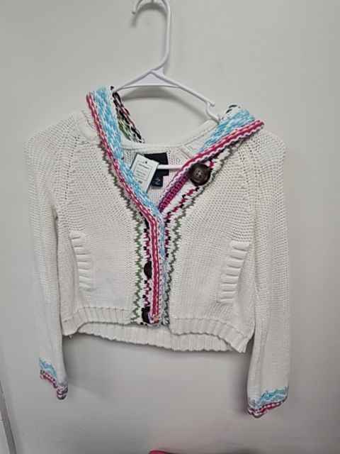 Cream/Colorful Gap Cardigan, 6 G