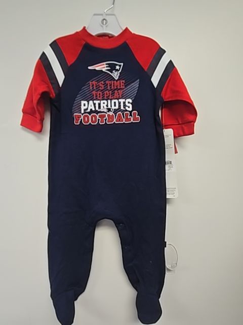 Navy/Red/White Patriots Gerber  Pant One Piece, 6M B