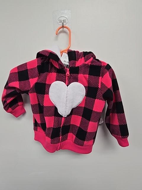 Pink/Black/White Heart Carters Jacket, 12M G