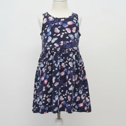 Navy/Pink Butterfly H&M Dress, 4T G