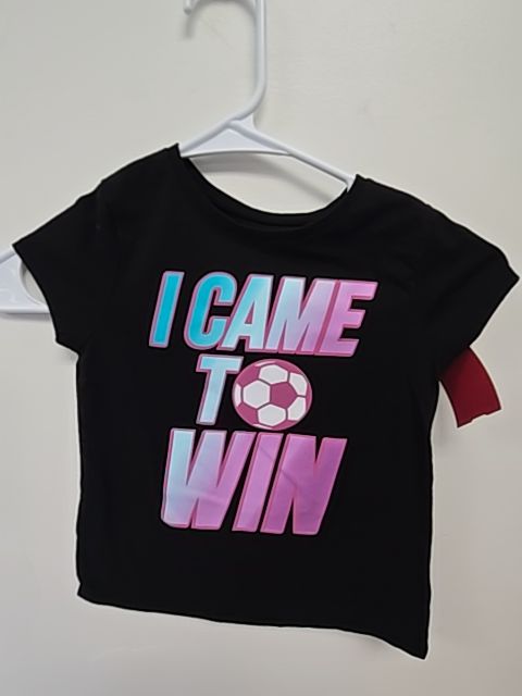 Black I Came To Win Soccer Garanimals Shirt, 5T G
