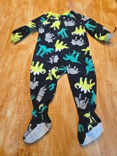 Black/Green/Grey Dino Carters Sleeper, 12M B