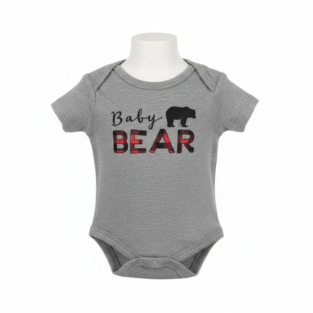 Grey Baby Bear Little Treasure Onesie, NB B
