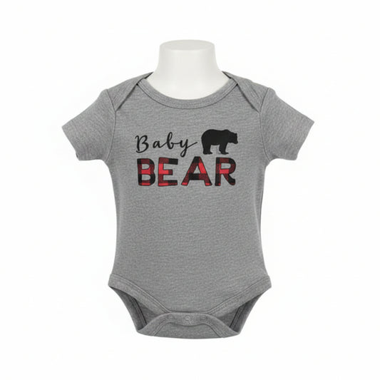 Grey Baby Bear Little Treasure Onesie, NB B