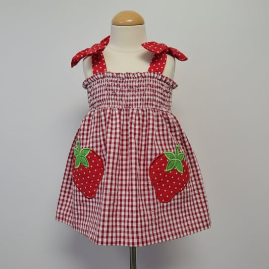 Red/White Strawberry Rare Editions Dress, 3M G
