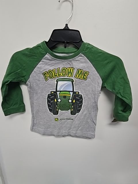 Grey/Green John Deere Longsleeve Shirt, 2T B