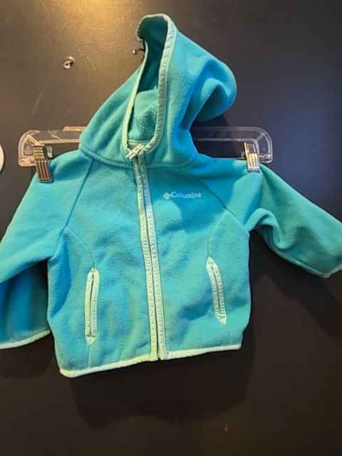 Teal Columbia Hooded zip up, 6M G