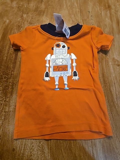 Orange/Navy/Grey  Gymboree Pjs, 6M B