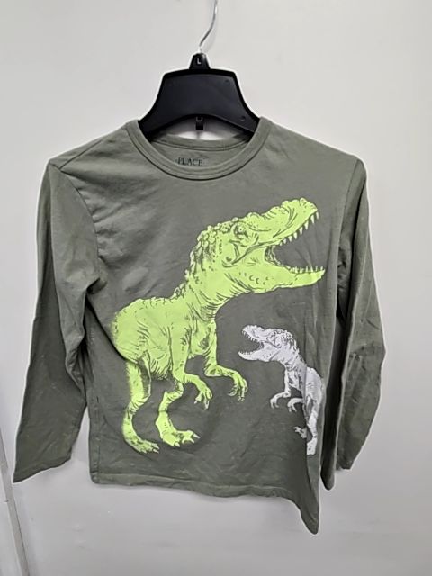 Green Dino Childrens Place Longsleeve Shirt, 10 B