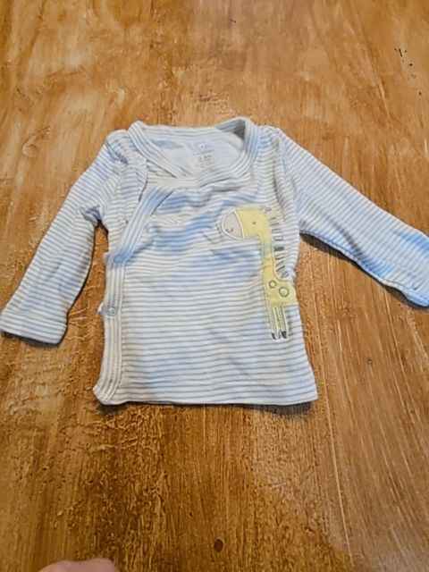 Grey/white stripe Koala Baby Giraffe long sleeve, NB B