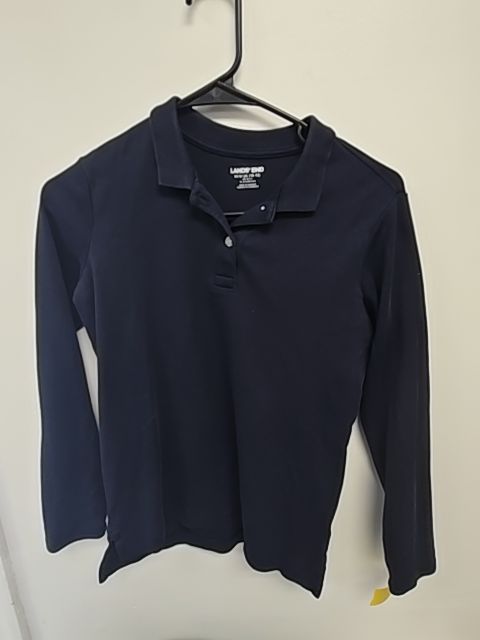 Navy Land's End Longsleeve Polo, 10 G