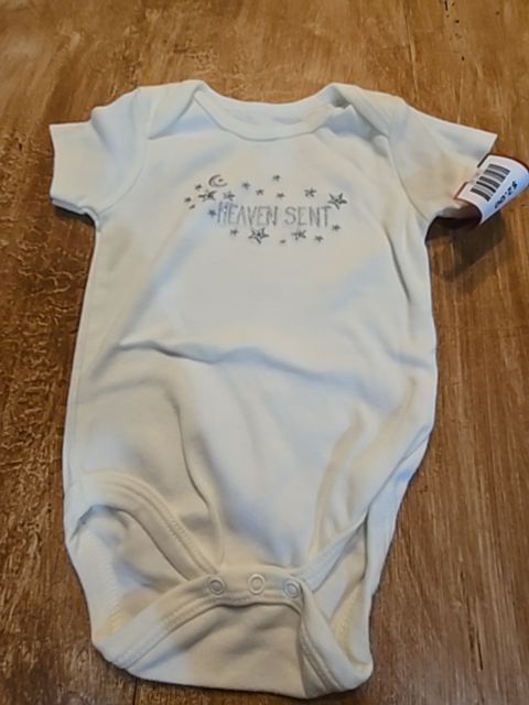 White Heaven Sent Chick Pea Onesie, 6M B