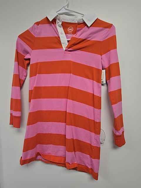 Pink/Orange Striped Wonder Nation Dress, 6 G