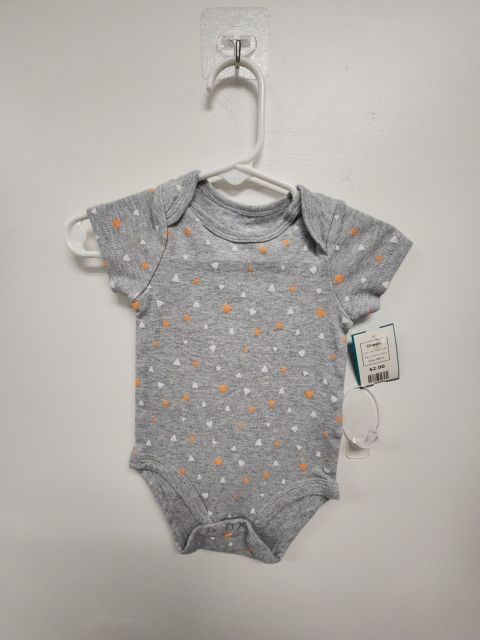 Grey/White/Orange Sterling Baby Onesie, 6M G