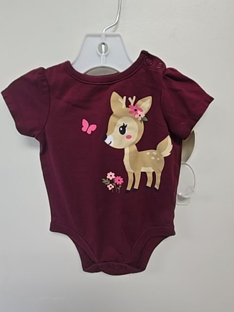 Burgandy Deer Garanimals Onesie, 6M G