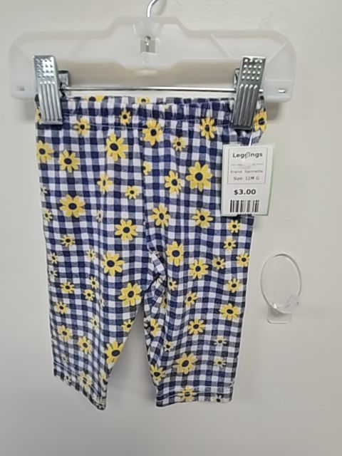 Blue/White/Yellow Flower Nannette Leggings, 12M G
