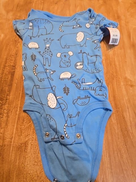 Blue Animals Carters Onesie, 12M B