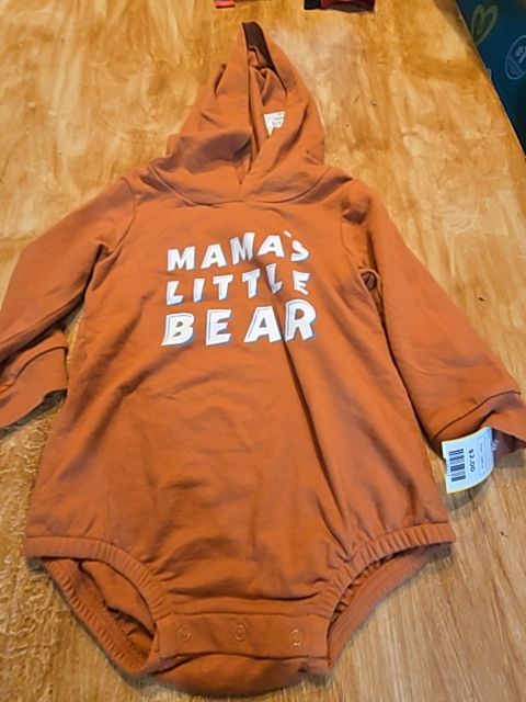 Orange Mama's Little Bear Okie Dokie Longsleeve Onesie, 18M B