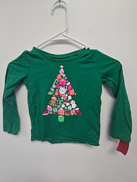 Green Christmas Childrens Place Longsleeve Shirt, 5T G