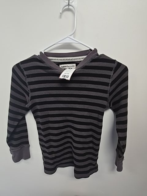 Black/Grey Striped Childrens Place Longsleeve Shirt, 5T B