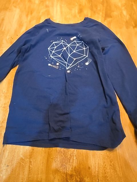 Navy Heart Cat & Jack Longsleeve Shirt, 10 G