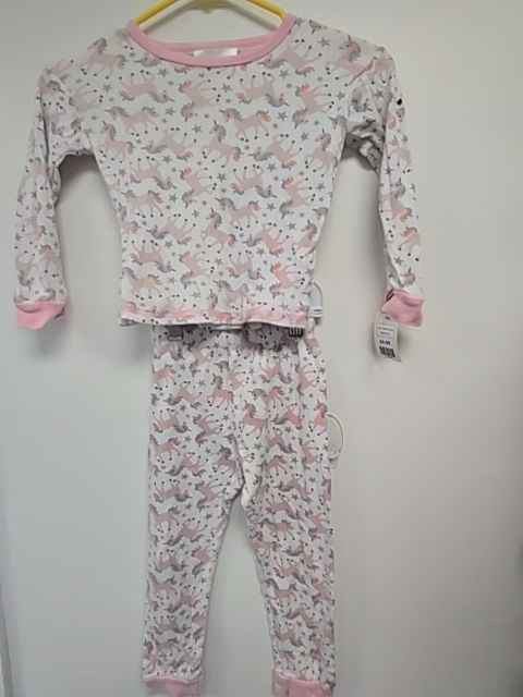 White/Pink Unicorns Bobbie Brooks Pjs, 6 G