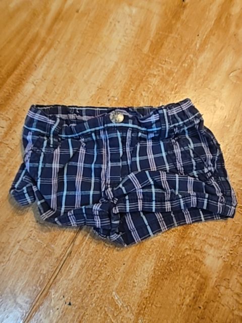 Navy/Purple/Blue Plaid Cheokee Shorts, 12M G