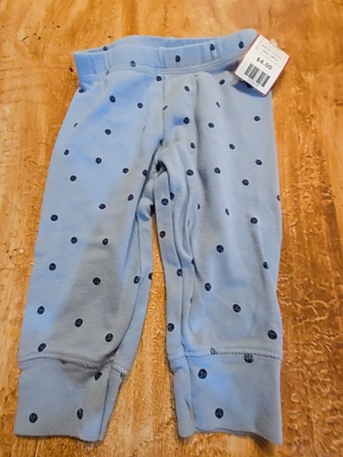 Blue/Navy Polka Dot Carters Pants, 6M B