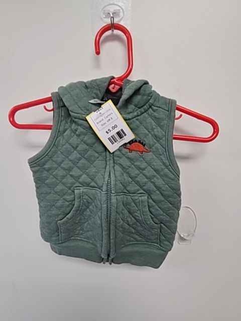 Green Dino Carters Vest, 6M B