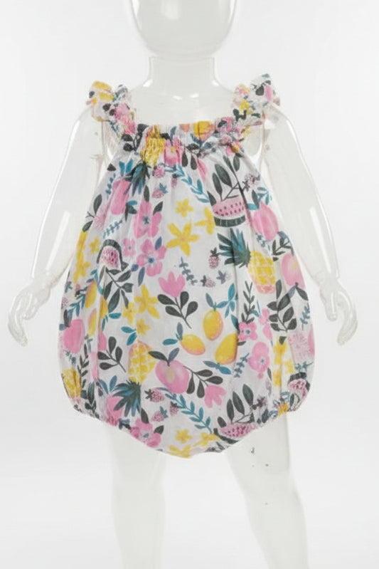White/Colorful Fruit/Flower Tommy Bahama Bubble Romper, 3M G